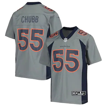 youth nike bradley chubb gray denver broncos inverted team 